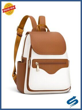 Vegan Leather Backpack Purse with RFID Wallet & Tablet Sleeve